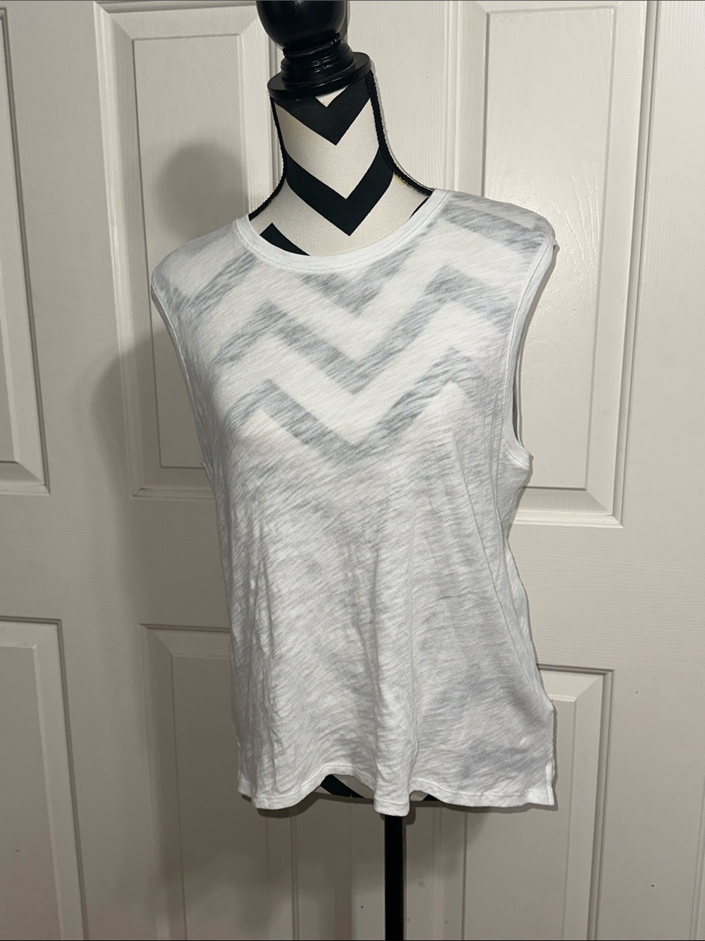 ATM Anthony Thomas Melillo White Burnout Sleeveless Tank